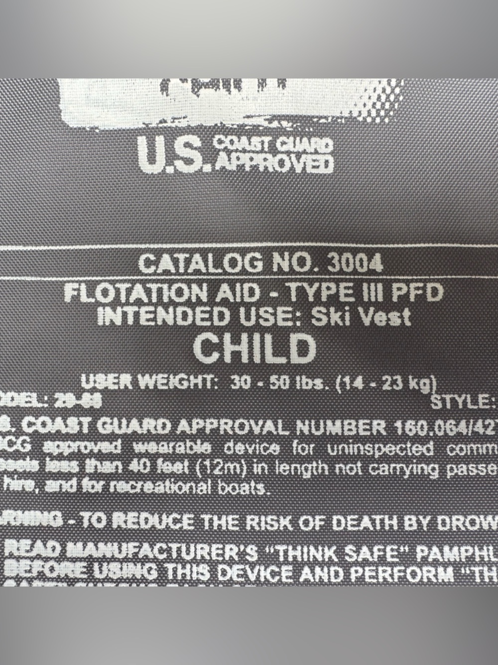 Child Size Life Jacket - Picture 4 of 4